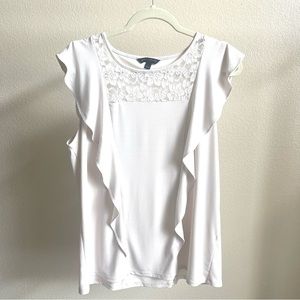 Banana Republic Cream Blouse with Lace